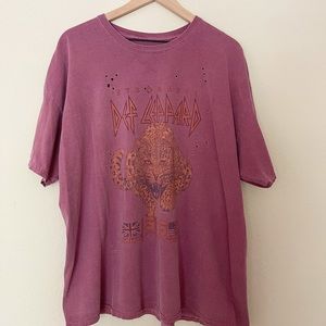 URBAN OUTFITTERS Def Leppard Graphic T-Shirt Dress